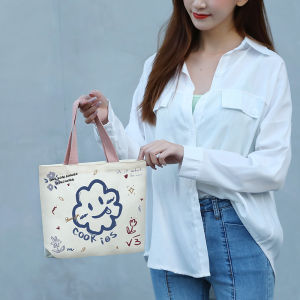 Canvas Bag Female Satchel Japanese Style Ins Small Bag Student Shopping Shoulder Bag K-style Cute Literary Tote Bag