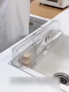 【COD】แผ่นกั้นน้ำแบบพับเก็บได้แผ่นกั้นน้ำกันน้ำกระเซ็นอ่างล้างจานชั้นวางแถบกั้นน้ำระบายน้ำบนเคาน์เตอร์