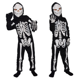 Boy Scary Zombie Cosplay Costumes Skeleton Skull Costume Suit Halloween Costume girl Carnival Party Dress Up Jumpsuits And Mask