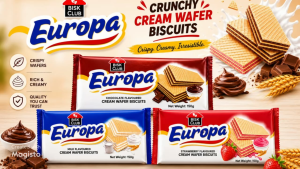 Bisk Club Europa Milk Cream / Chocolate / Strawberry Wafer 150g