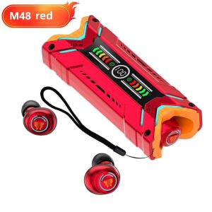 Headset Bluetooth Original M48 V5.3 Wireless Earphones 0 delay 3500mAh PowerBank Bluetooth Headphones TWS Stereo Touch Control