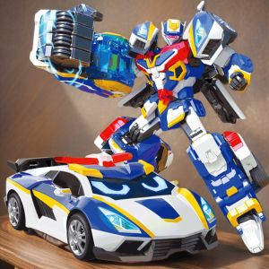 JUMPGO | Hộp Đen Xe Robot Biến Hình Màu Xanh Cho Trẻ Em
