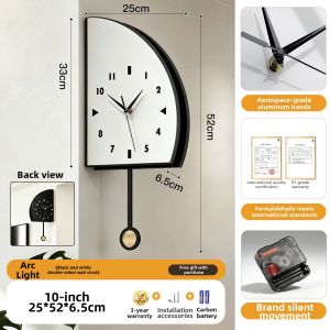 ARTPIONEER | Easy Mounting Silent Wall Corner Clock with Pendulum and Dual Faces