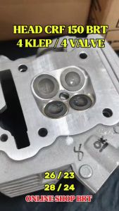 Paket Cylinder Head CRF 150 Verza New Megapro Porting CNC 4 Klep BRT Kop CRF4V 4KLEP 4 VALVE