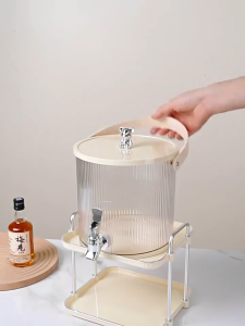 3.5/5L Holder+Jug Water Container with Faucet Juice Bucket Refrigerator Cold Drink Kettle Fruit Tea Storage Pitchers Water Dispenser Juice Bucket