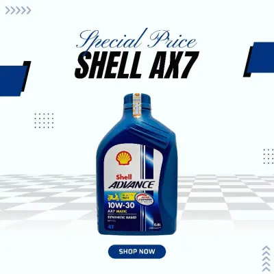 Oli motor metik terbaik shell Advance 4-AT AX7 scooter 10W-30 09 ml