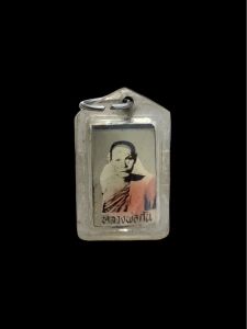 รูปหลวงพ่อกัน วัดเขาแก้ว หลังตะกรุด 3 ดอก   ยุคต้น เก่ามาก แท้รับประกัน #4890