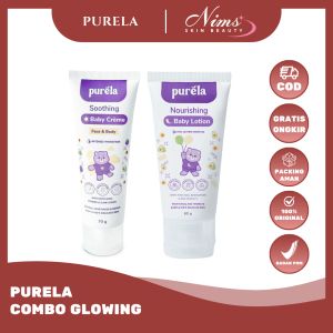 (Free Gift) PURELA COMBO GLOWING | Nourishing Baby Lotion (60gr) & Soothing Baby Creme (70gr)