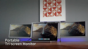 Juno S400 Portable Tri-Screen Monitor l 14" Full View Display l Plug and Play Monitor l 1920x1080p