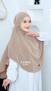 LEONA Daffi Hijab Jilbab Instan Jersey Non Ped Jumbo Premium