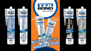 TEKBOND 280ml NEUTRAL SILICONE SEALANT (WINDOW DOOR) Available Color : WHITE • CLEAR • BLACK • GREY