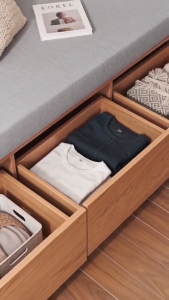 MaMaMiya Storage Bench for Shoes Wood Frame with Drawer Modern Hallway Sofa Seat