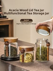 CRISTALGLASS | Glass Airtight Tea Container With Spoon