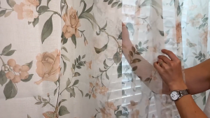 KORMES 2026 Premium Floral Sheer Curtains - Vintage Farmhouse Light Filtering Linen Drapes for Girls Bedroom & Nursery Privacy Protection Semi-Sheer Cute Design for Kids Room Easy Install Home Decor