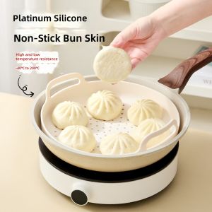 RA Silicone Steamer Mat Non Stick Foldable Dumpling Tray Microwave Safe Reusable Baking Liner AR
