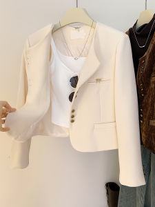 AMILUCK | Fashionable Retro Round Neck Short Coat For Women Elegant French Style Autumn 2025 New Arrival Amiluck Quilted Cotton Coat