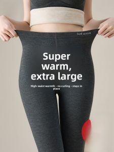 MiiOW | High Waist Thickened Womens Thermal Pants Inner Wear Autumn Winter Plus Size Fleece Wool Silk Cotton Long Trousers MiiOW