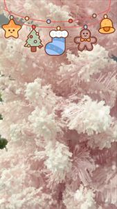 Pink Pointed Snow Slim Christmas tree Flocking Christmas tree