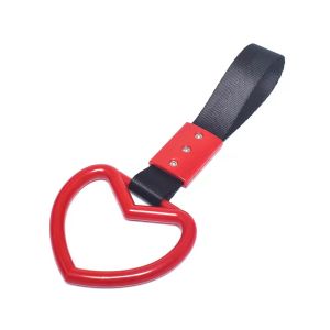 1Pcs Train Bus Handle Hand Strap Ring Heart Styling Drift Charm Strap Drift Auto Warning Ring Car Strap Car Rear Bumper Supplies