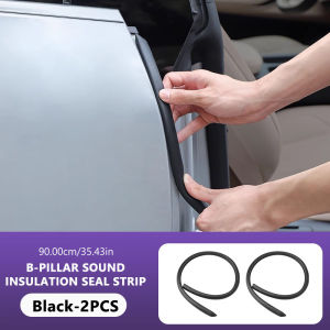 SEAMETAL 2PCS Car Door Seal Strips Sticker B Pillar Type Car Rubber Sealing Strip Protector Sound Insulation for Car Accessories
