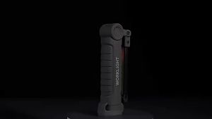 COB LED Handheld Work Light USB Rechargeable Dimmable Flashlight Built-in 18650/14500 Battery Inspection Lamp with Magnet & Hook