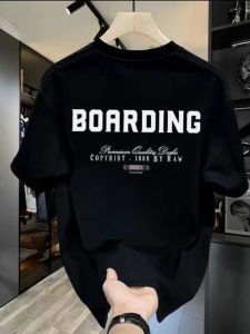 Áo Thun Cotton Tay Ngắn Phong Cách Mỹ Dành Cho Nam Mùa Hè Rộng Rãi Thoải Mái in Họa Tiết Hoạt Hình Thường Ngày