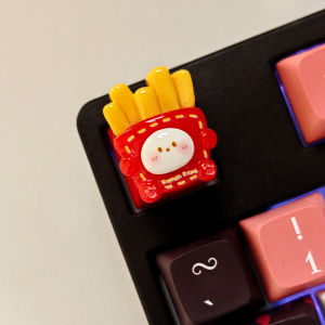McDonalds Burger Fries Personalized Keycap 3D Printed Resin Material Colored Food Enter Key Fun Keycap Ergonomic Design Non-Lighted