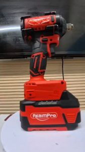 REAIM 21V Brushless Cordless Impact Wrench 2 in 1 Electric Wrench Drill Screwdriver Set with 2 Batteries Charger Socket