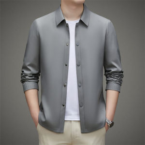 Mens longsleeved lapel jacket fashion temperament handsome loose coat tops