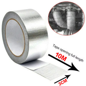 3cm×10m Heat Insulation Silver Aluminum Foil Tape Suitable for Pipe Wrapping High Temperature Resistant