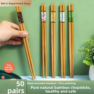 Anti-Mold Anti-Slip Heat-Resistant Bamboo Chopsticks