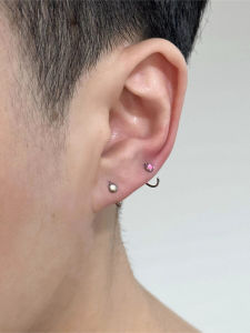 Komeiku Moonlight Colorful Hoops Earrings & C-Shaped Ear Bone Rings