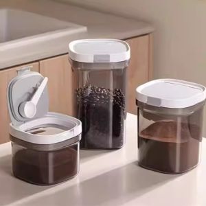 Coffee and Tea Storage Canister Sealed