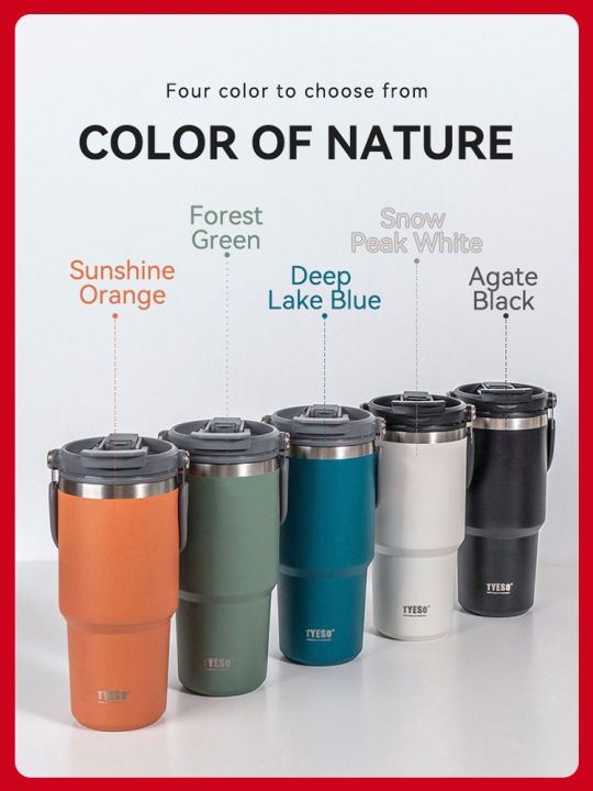 750/900/1050ML Tyeso New Coffee Cup Water Bottle Thermal Insulation