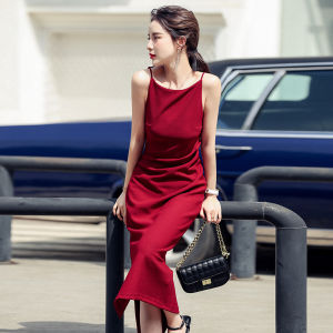 IELGY เดรสเรโทรฝรั่งเศสสําหรับผู้หญิงเดรสดีไซน์สะพายไหล่ข้างเดียวหรูหรา