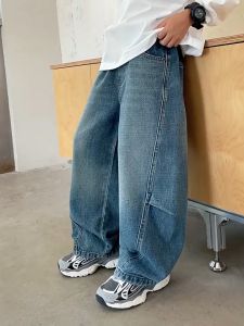 Quần bò bé trai size đại 35-55kg BEI quần jean bé trai chất liệu mềm mại phong cách Hàn Quốc