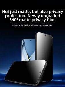 JLD | 360-Degree Matte Anti-Peep Privacy Screen Protector Full-Screen Drop-Proof Fingerprint-Resistant