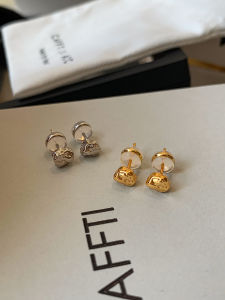 CAFFTI | Silver Delicate Luxe Uniquely Designed Stud Earrings
