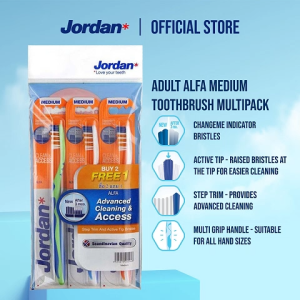 Jordan Adult Alfa Toothbrush Multipack - Soft / Medium