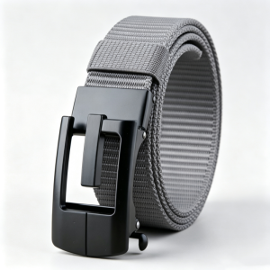 Men Nylon Automatic Buckle Belt 3.8cm Wide Casual Tactical Webbing Belt Adjustable Comfortable Belt for Jeans Pants