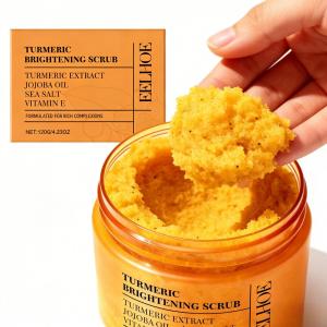EELHOE | EELHOE Turmeric Scrub Lighten Skin Brightening Products Full Body Cleaning Dead Skin Remover Smooth Sea Salt Exfoliating Scrub