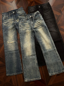 3Ch Cleanfit Straight Leg Jeans Mens 517 Style Watered Cat American High Street Version Youth Wear Long Pants