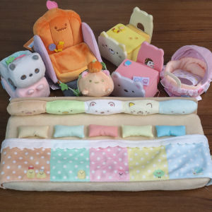 YF Sumikko gurashi Cute Plush Scene Furniture Set Pumpkin Chair Bed Playset Plushie Bag Charm FY