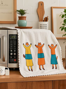 Waterproof Oil-resistant Microwave Oven Dust Cover Special Cover Towel Luxury High-end Top Dust Pad Cloth Oven Cover Cloth