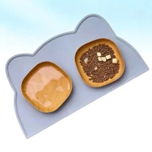 1Pc Silicone Pet Feeding Dog Cat Bowl Food Mat Non-Stick Waterproof Pet Food Feeding Pad Puppy Feeder Tray Water Cushion.