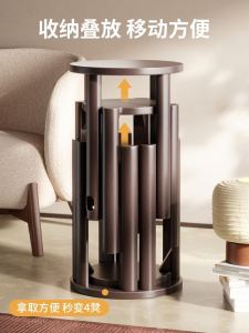 Solid Wood Stool Home Use Stackable Side Table Low Stool Dining Table Stool Small Stool Stackable Fun round Stool DHP 24-06