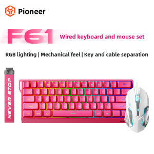 EWEADN | Wireless Mechanical Feeling Keyboard and Mouse Set Office Gaming Portable