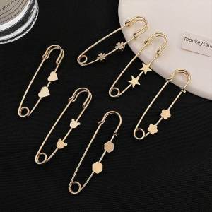 C.three Retract Waist Safety Pin Fashion Alloy Brooch Skirt Jeans Exquisite Accessory