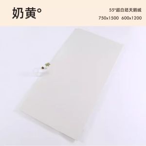 Velvet Finish Micro Cement Tiles Soft Light Brick Skin Glaze Wall Brick Ultra White Embryo Living Room Floor Tile Cream Style