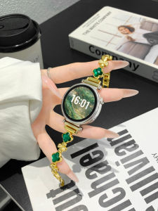 Uhada Metal Sports Watch Band for Huawei GT6 GT5 GT4 GT3 Smart Watch Womens Creative Honor Magic2 Lucky Grass Chain Band